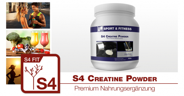 S4 Creatine (Kreatin) Pulver 500g - Reines Creatine-Monohydrat!
