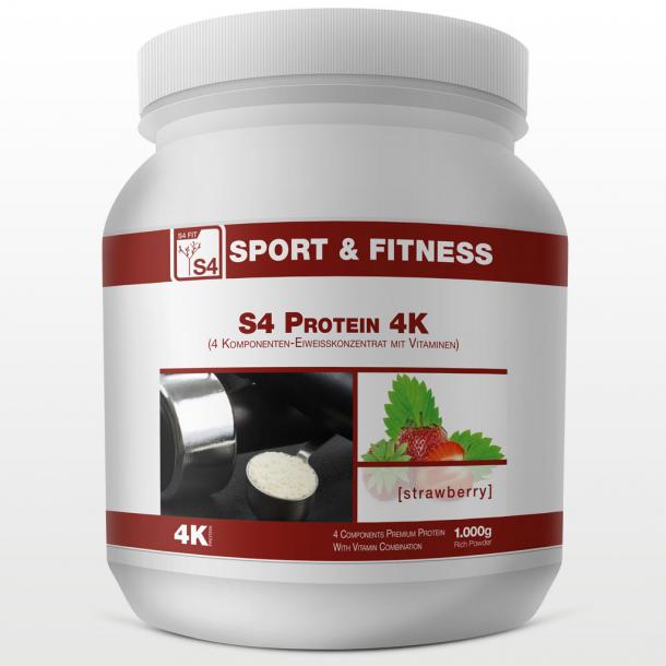 S4 Protein Eiweiss 4K Erdbeere