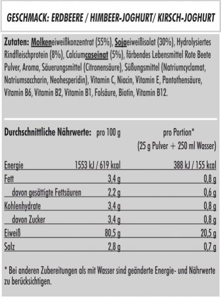 S4 Protein Eiweiss 4K Zutaten